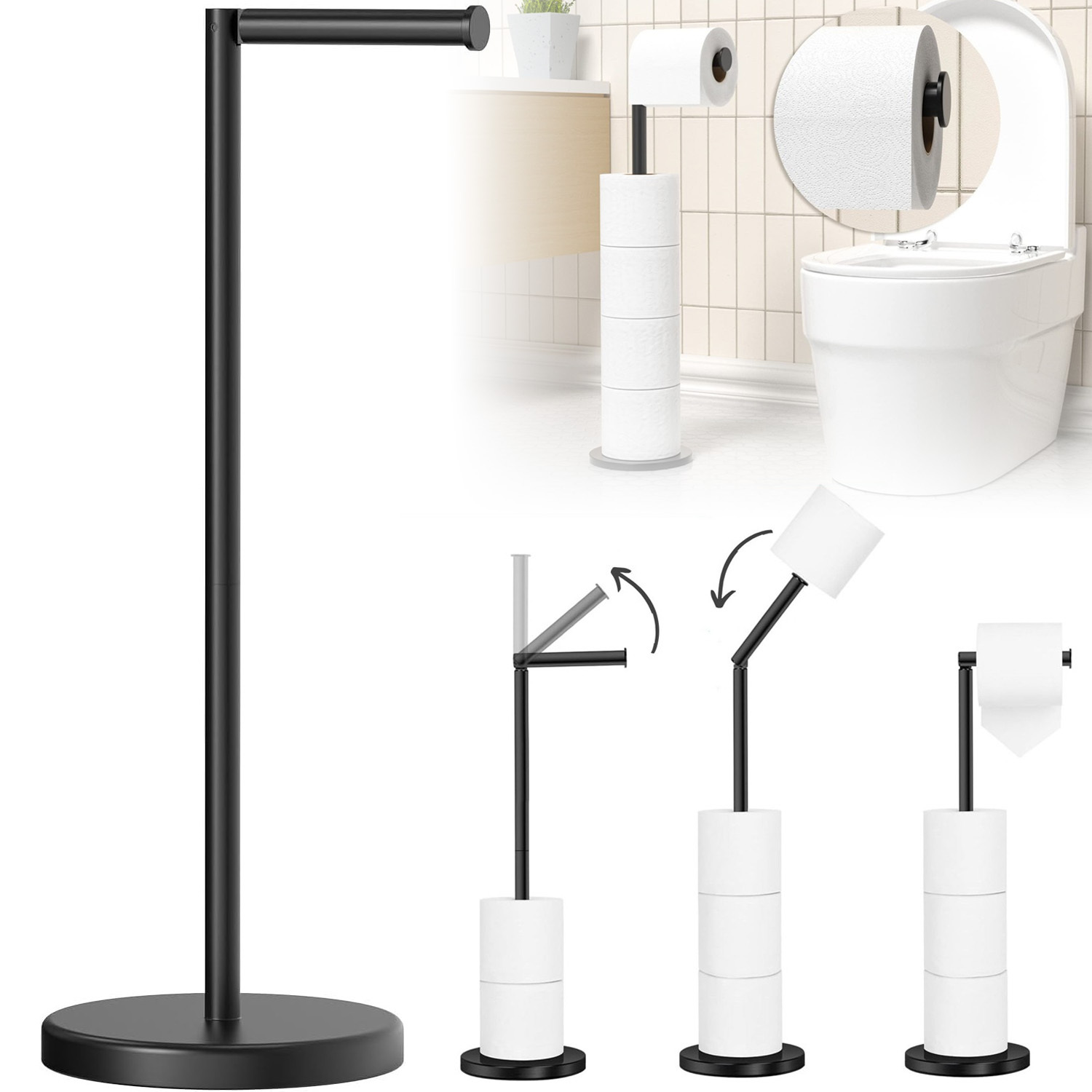 High-quality Stainless Steel Toilet Paper Holder With A Weighted Base, Suitable For Bathroom And Kitchen Use