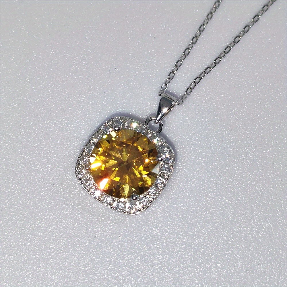 Women's 5ct Moissanite Necklace, Heartfelt Gift