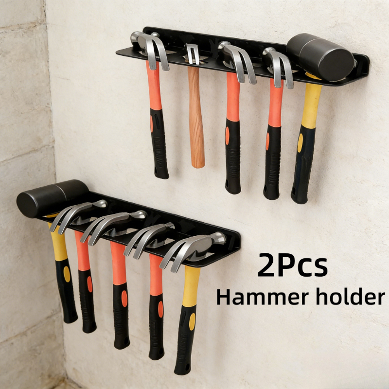 TEMU 2pcs/1pc, A Sturdy Black Metal Tool Storage Rack With Multiple Functions, Of Meeting The Storage Needs Of , And Keeping Tidy And Organized.