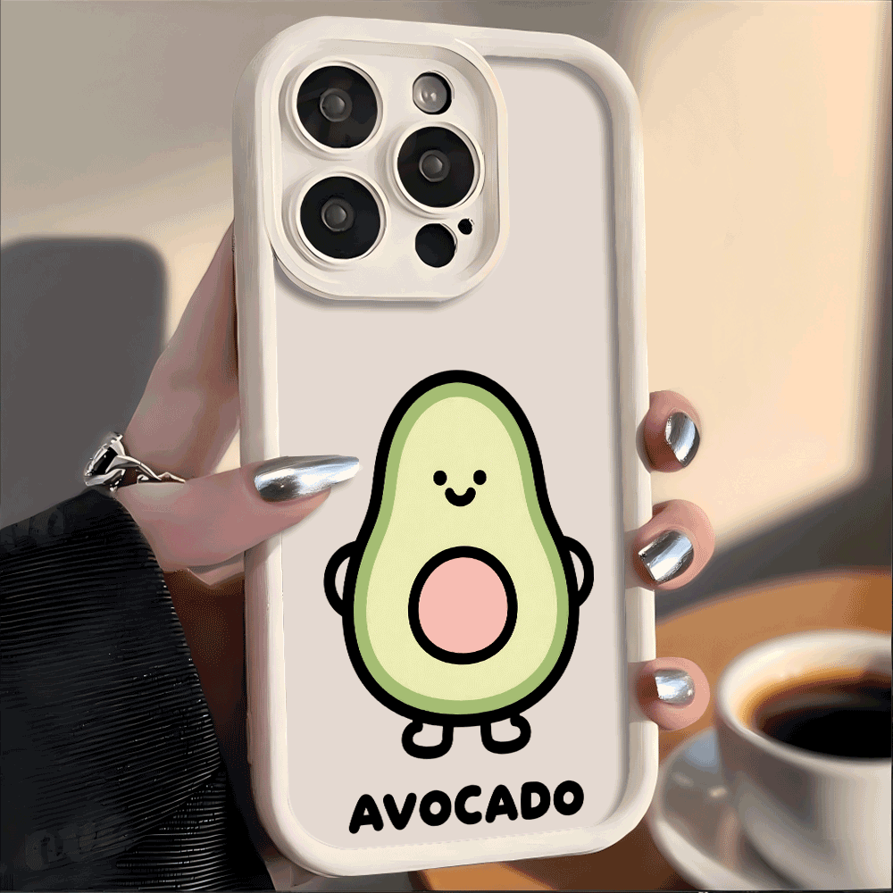 Karikaturni Avokado z Veselim Obrazom Ovitek za Xiaomi Redmi Note 14/13//12,11, 10/ 9 / 8 Pro+ Plus; Za Rdeči 153/ 12 11/10 9/8, K50-K40-30K1,