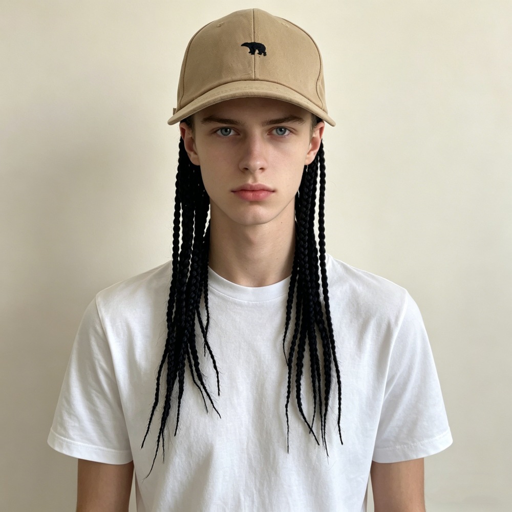 hats with braids sold on Temu United States