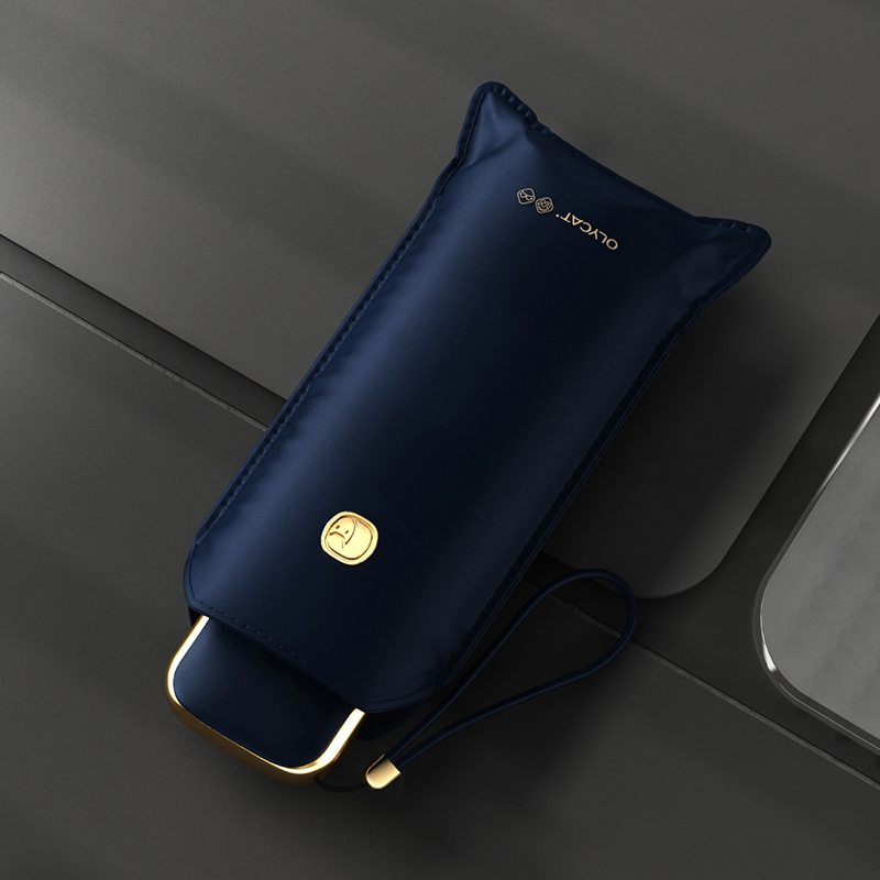 Compact Portable Black Vinyl Sun Umbrella Cooling