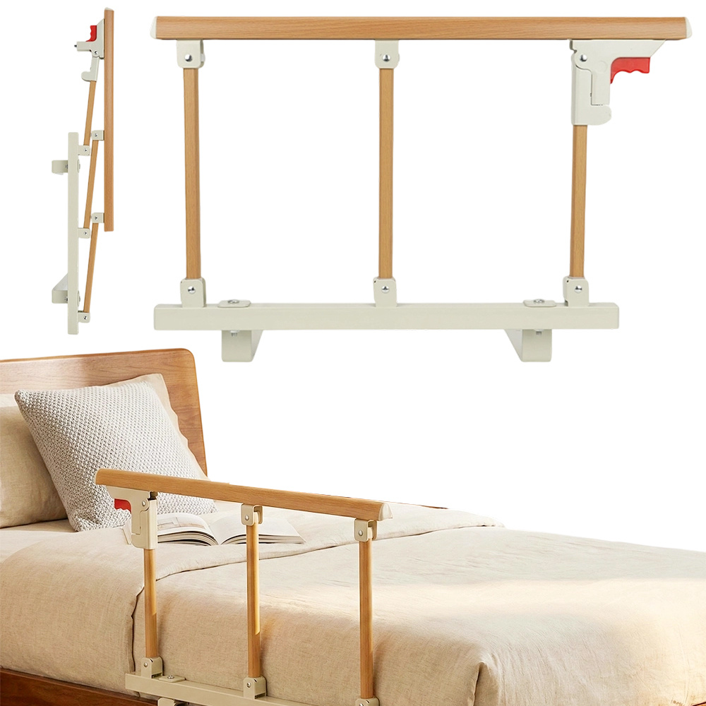 Senior Bed Rail With 400 Lbs Load Capacity, Handrail For Adults, 27' Long Anti-slip Rail With L-shaped Bracket For Queen Full King Bed Frames
