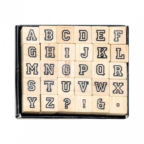sellos de madera con - adecuados para diarios de bricolaje, álbumes de recortes e invitaciones - juego de sellos de madera con alfabeto en mayúsculas y minúsculas, compatible con tarjetas, planificadores, manualidades