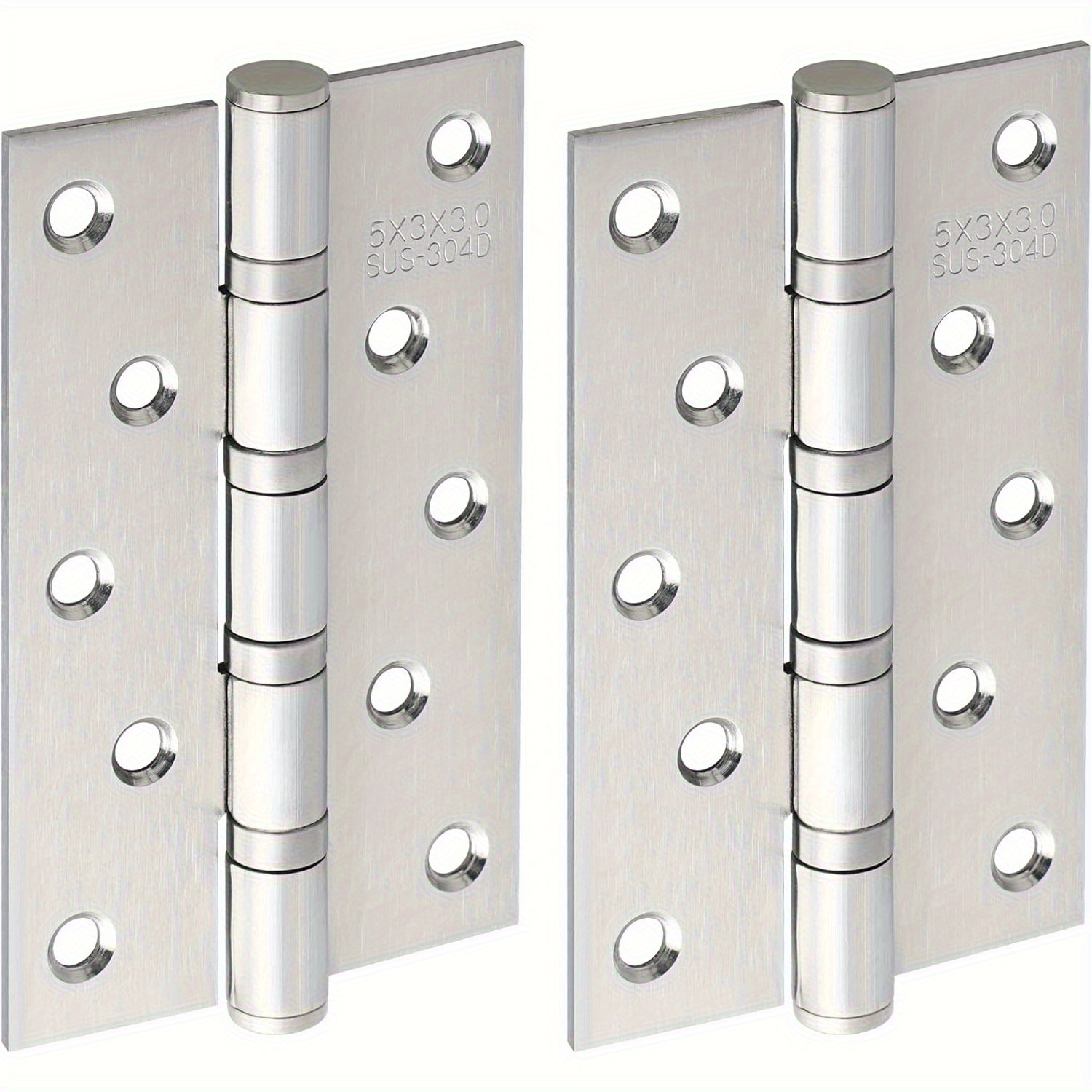 4pcs stainless steel door hinges for exterior interior doors 5  3in   smooth door hinges with   heavy duty silver