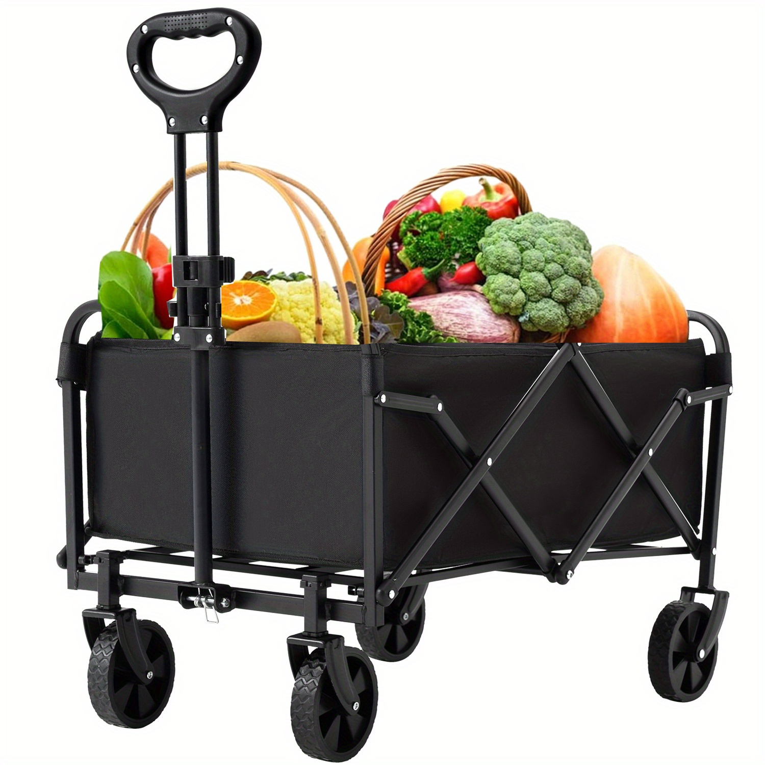 

Foldable Household Trolley, Shopping, , Outdoor Camping, Folding And Carrying, Storing Snacks. An Christmas Gift