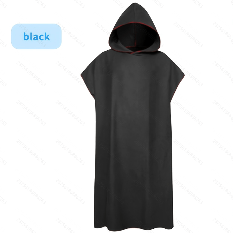 Unisex Ultra-thin Fiber Quick-dry Beach Poncho, Portable Lightweight Soft Carry-on Bathroom Bathrobe, Surfing, Swimming, Beach Changing Pcho, Fits All, Machine Washable, Beach Accessories