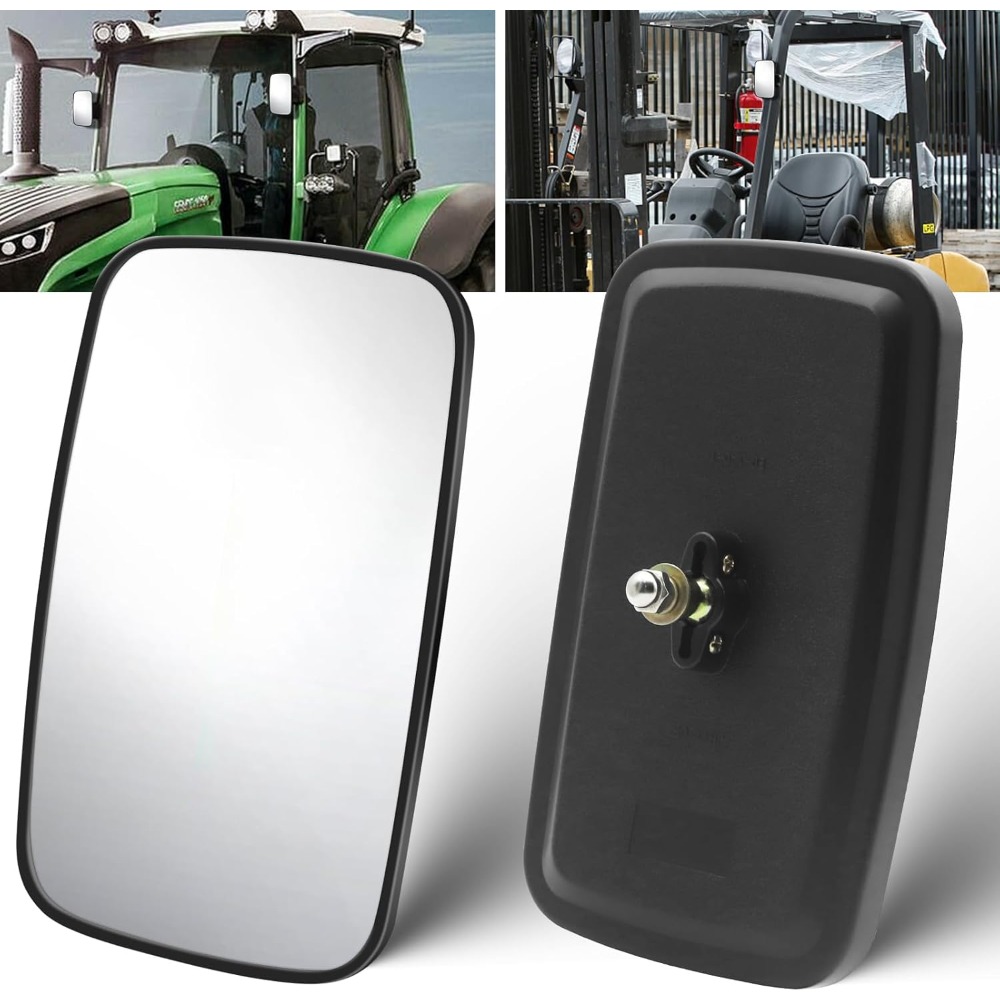 1 Pair Forklift Rear View Mirrors, Square Hd Wide-angle Rearview Mirror For Truck Trailer Forklift Rv Track Loader, Lorry