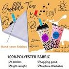 1pc bubble tea canvas print wall art vibrant new arrival design with cute cats hearts horizontal beige fabric poster for room bedroom office decor no installation required decor fun aesthetic soft texture gift party backdrop interior designers