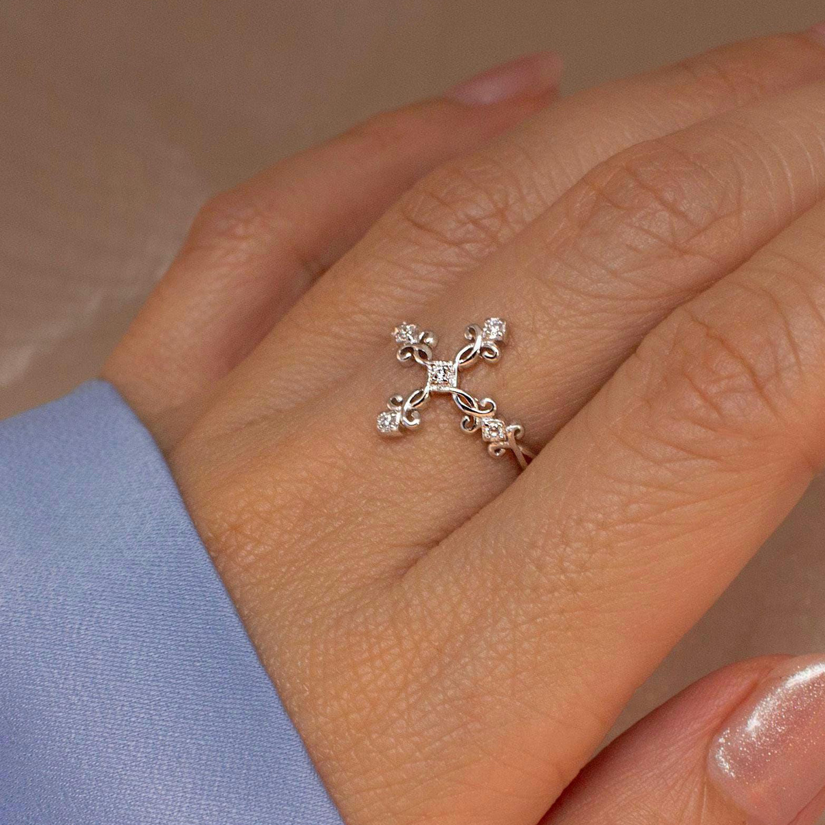 Adjustable Cross Ring, Perfect Gift for Teenagers