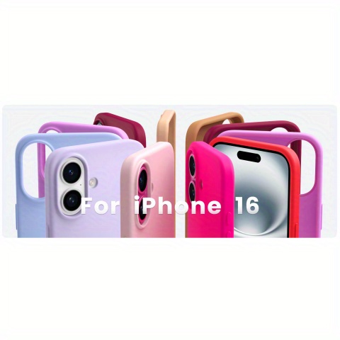Slim Liquid Silicone Case for Iphone 16, 16 Plus, 16 Pro Max, And 16 Pro, Featuring Three Layers of Full Coverage, Soft Gel Rubber for Shock Resistance, And a Protective Cover Lined with Anti-Scratch Microfiber.
