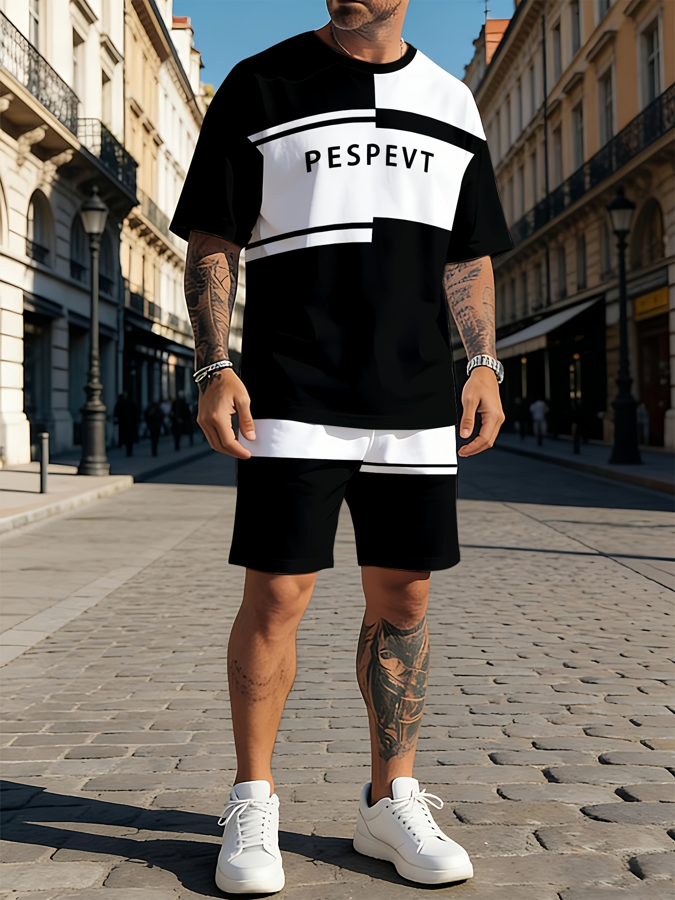 item picture mens short sleeve shorts set 3d printed pattern crew neck t shirt   style comfortable for outdoor   great gift   for   size