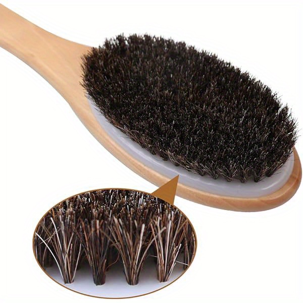 natural   bath brush with wooden curved long handle 17 2 inch   shower scrubber for exfoliating deep cleanse back body wet dry use alcohol free no battery needed   for   reach areas shower brush body scrubbing tool ergonomic handle durable scrubber Product details 3