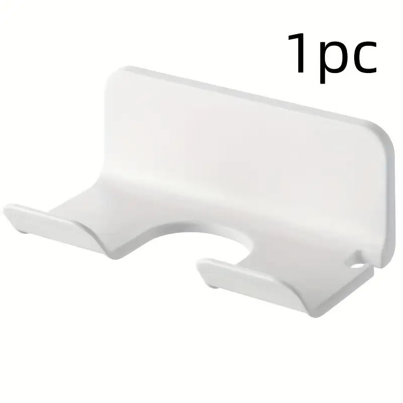 TEMU 1pc Wall-mounted Hair Dryer Storage Rack, Hair Dryer Holder, Corner Hair Dryer Stand, Bathroom Hair Dryer Storage Rack