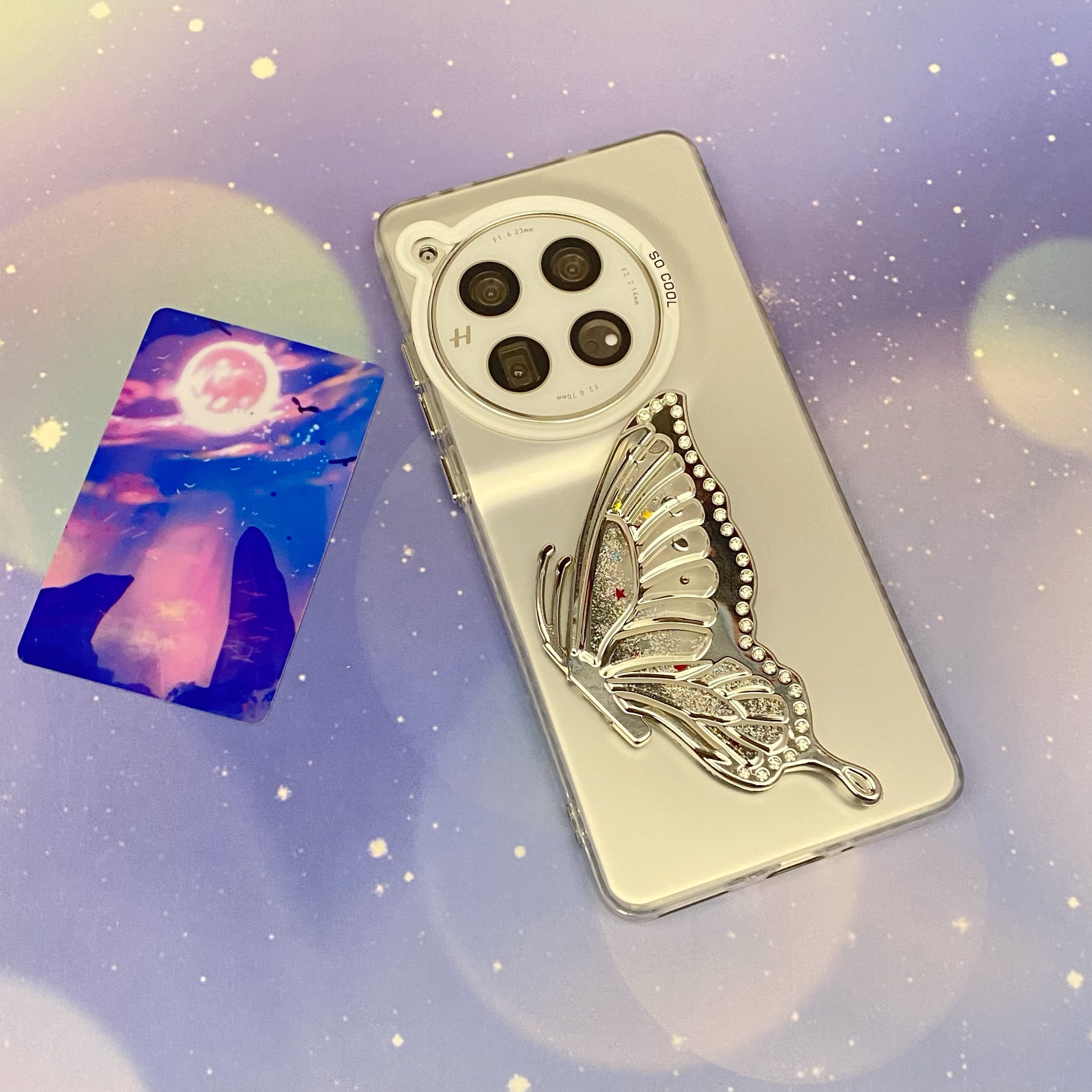 TEMU Phone Case: Full-edge Coverage Anti-drop Frosted Hard Case, Iridescent Silvery Phone Case With Quicksand Stand, Gift For , Yourself, Girlfriend,