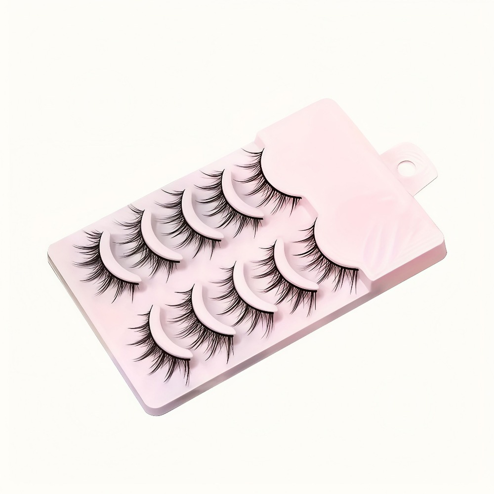 TEMU 5 Pairs Of Thick And Natural Sunflower False Eyelashes, Suitable For Beginners To Repeatedly Use, Fine False Eyelashes