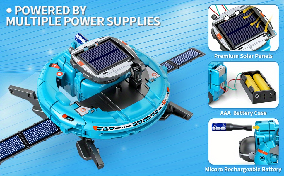 120pcs STEM Building Robots Toy for Kids Ages 8-12, Science Kits, Solar Space Toys Gifts for 8 9 10 11 12 Year Old Teen Boys Girls