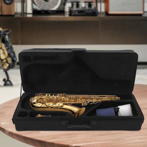 Tenorsaxofoonhoes met schouderriem, Tenorsaxofoon draagtas-rugzak, capaciteit nylon canvas saxofoontas voor & opbergen, Schokbestendige schuimvoering, Ideaal voor oefenen, reizen, optreden