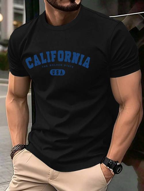 multifunctional soft texture t shirt round neck short sleeve formal cut suitable for men fathers husbands grandfathers wear