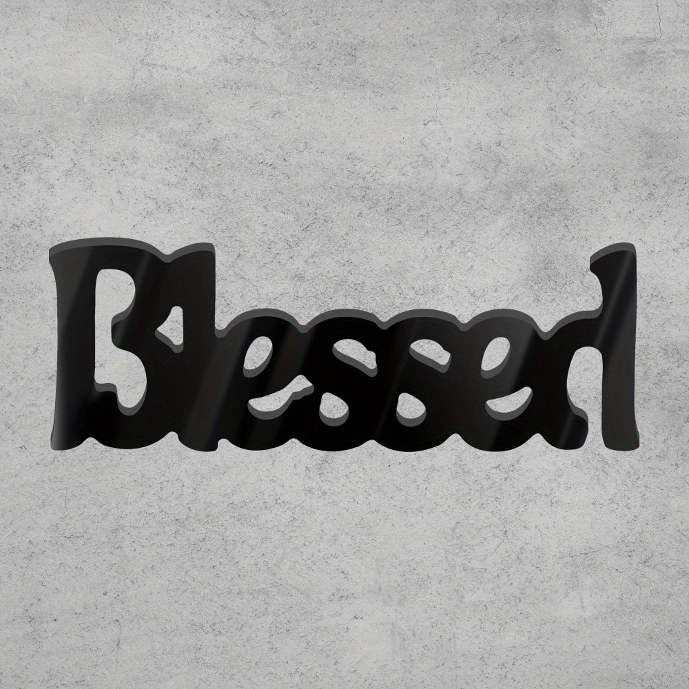 TEMU Putuo Decor 1pc -sided Pvc Table Decor, Blessed, Desktop Decoration For Home Room Office Studio Cafe Shop Restaurant, Gift Halloween Christmas
