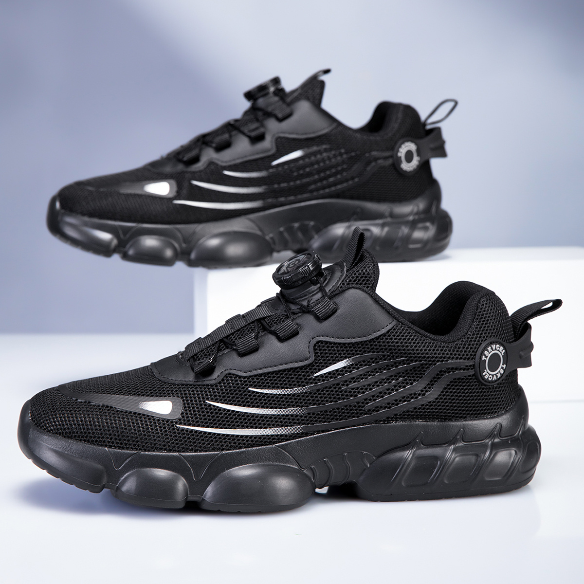 Image of 2026 Fashion ' Wide Last Casual Running Shoes, Breathable Mesh, Outdoor Shoes For Men Sneakers, Adjustable Rotary Button Design, Comfortable Fabric, Lightweight And Durable