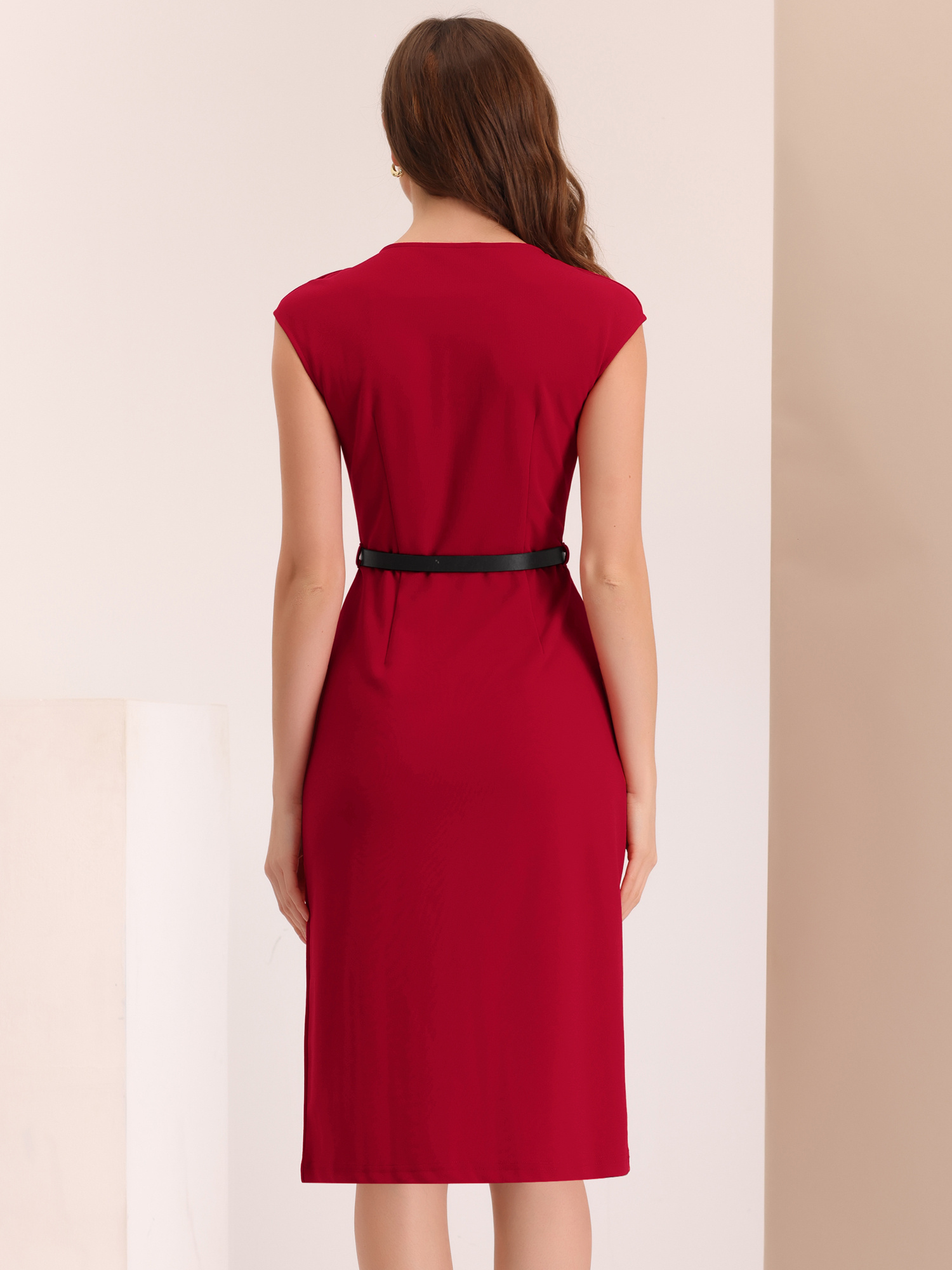 open lace back dress Gorgeous High End Jumpsuit Women's Red Business Formal Dress Fashionable Party Host Clothing Slim Jumpsuit- Tony XL main image 1