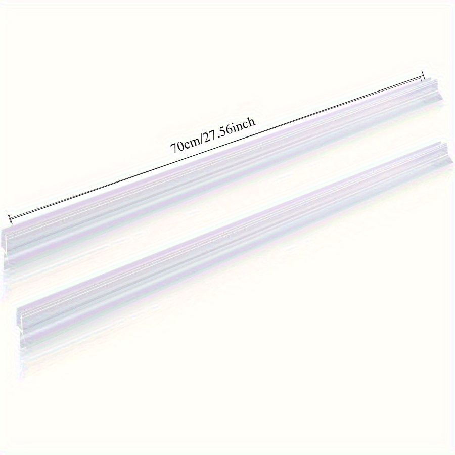 Image of 2pcs Set Of Ultra-long Shower Door Bottom Seals | Heavy-duty Leak-proof Sealing, Suitable For Frameless Sliding Doors, Fits 4-6mm Glass, Of 23mm, , Fashionable , Compatible With Modern Bathrooms
