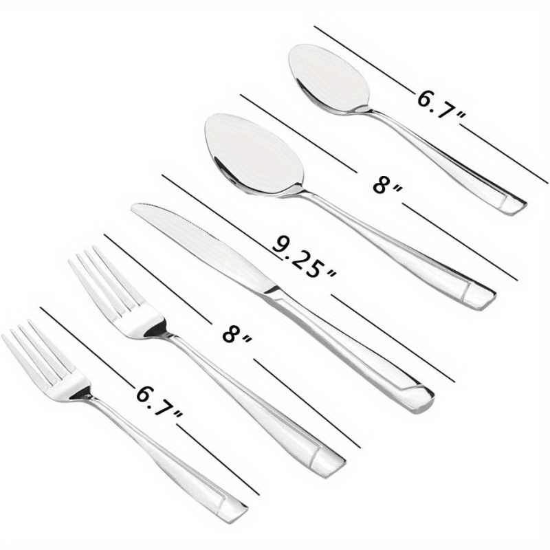 set of 10 stainless steel tableware, including 50pcs of cutlery. Product details 2