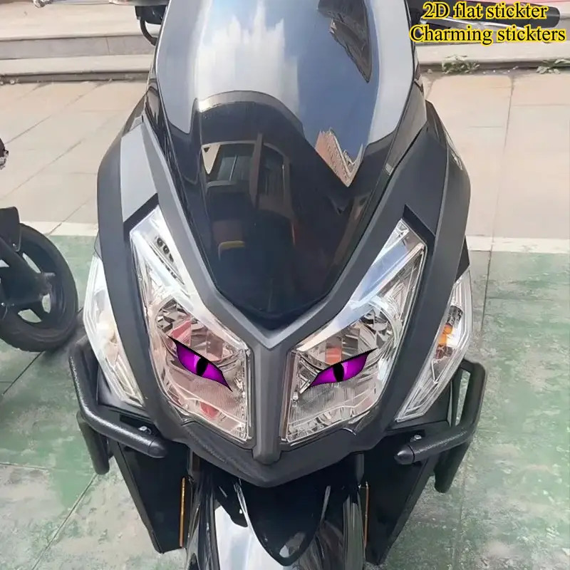 Autocolante 2D plate, D-plane, impermeabile cu Ochiul rău pentru decorarea farurilor de motocicletă, rezervoarelor de ulei, panourilor laterale, scuterelor electrice, accesorii pentru scutere, potrivite pentru autocolante de cască de motocicletă, decor motocicletă, decalcomanii pentru rezervor de