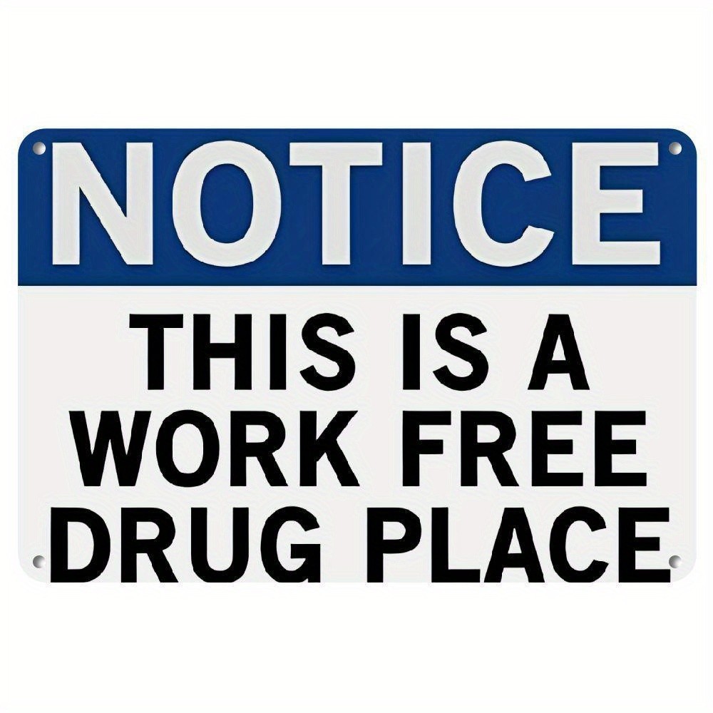 TEMU 2d Flat - 1pc Vintage Rustic Iron Wall Hanging Plaque Metal Sign With Text Notice This Is A Drug , 2d Flat, Multipurpose Use, Wall Hanging,