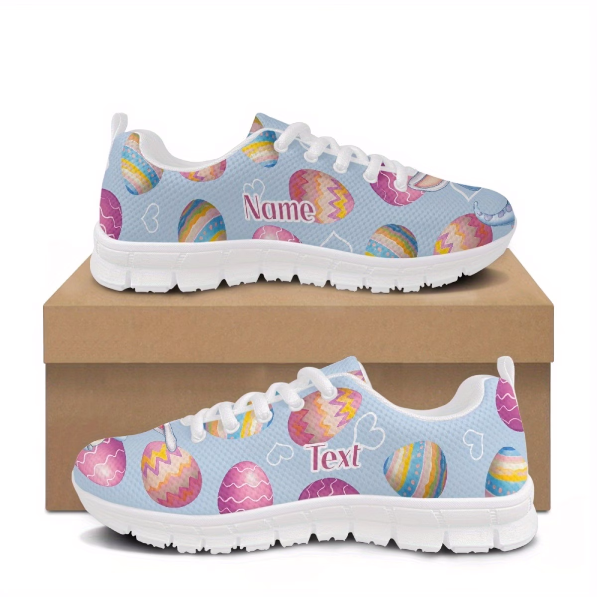 Personalized Name/Number Bunny & Egg Print Mesh Sn...