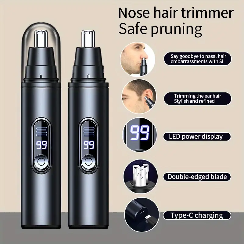 1 a6 usb rechargeable hair trimmer   facial hair removal multifunctional trimmer with   easy to clean noise reducing motor portable travel beauty tool suitable for   men and women Product details 0