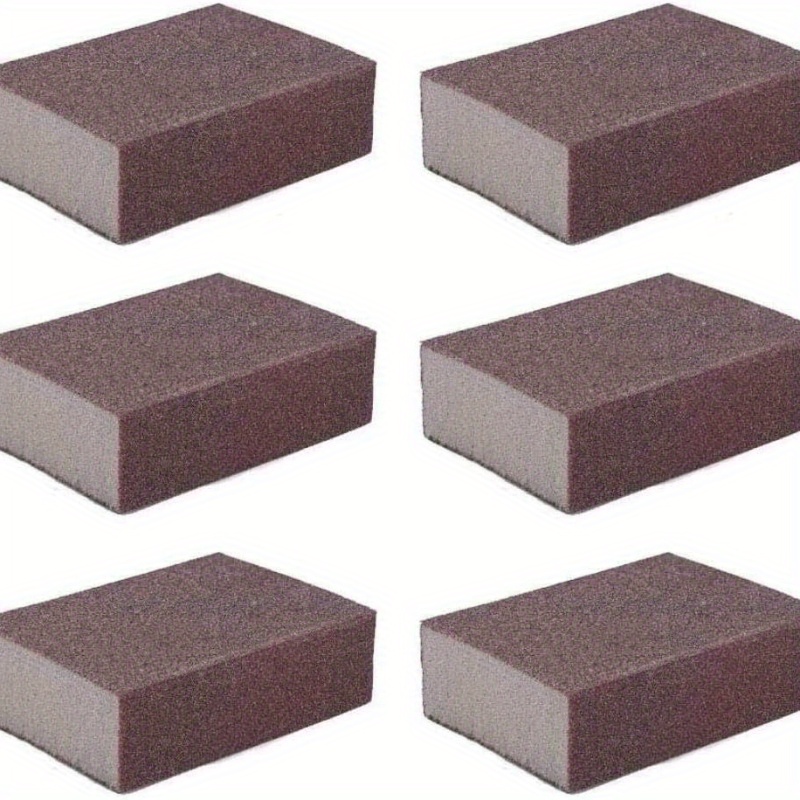 6pcs Grit Sponge Emery Cloth Sandpaper Blocks Buffing Diamond Polishing Pads Hand Sanding Tool