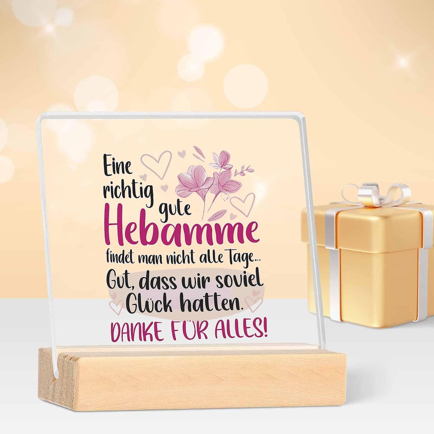 TEMU 2d Flat, A 2d Flat-printed Desktop Decorative Stand Featuring Soft Pink Flowers And Hearts As , Imprinted With Gratitude Text For Midwives. It