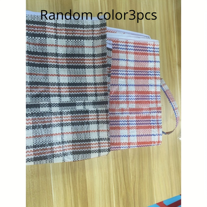 TEMU Set Of 3 Oversized Storage Bags With Zippers - Sturdy, Reusable Organizers For Clothing, Laundry, And Bedding - Ideal For Moving Homes, Organizing Wardrobes, And Holiday Decorations