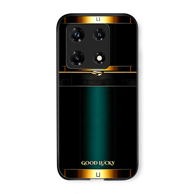 TEMU Чохол для телефону - для Infinix Note 30/Note 30 Pro/Note 40/Note 40 Pro/Note 50/Note 50 Pro-4G New Luxury Business Black-Gold-Green Metal Phone