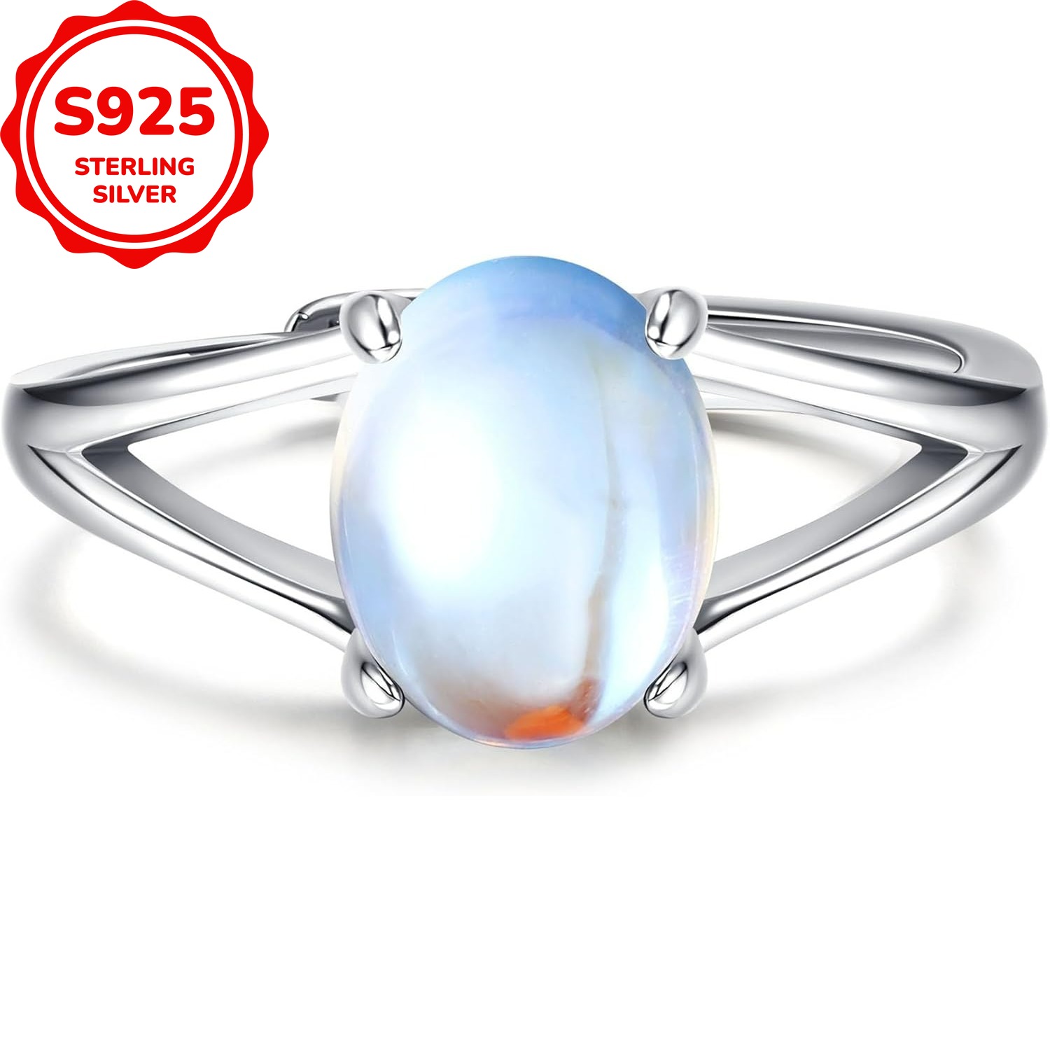 Image of Adjustable S925 Sterling Silver Rings For Women, Featuring A Design, Perfect For Promise, Engagement, Wedding, Or Occasions, Weighing 2.7g/0.1oz