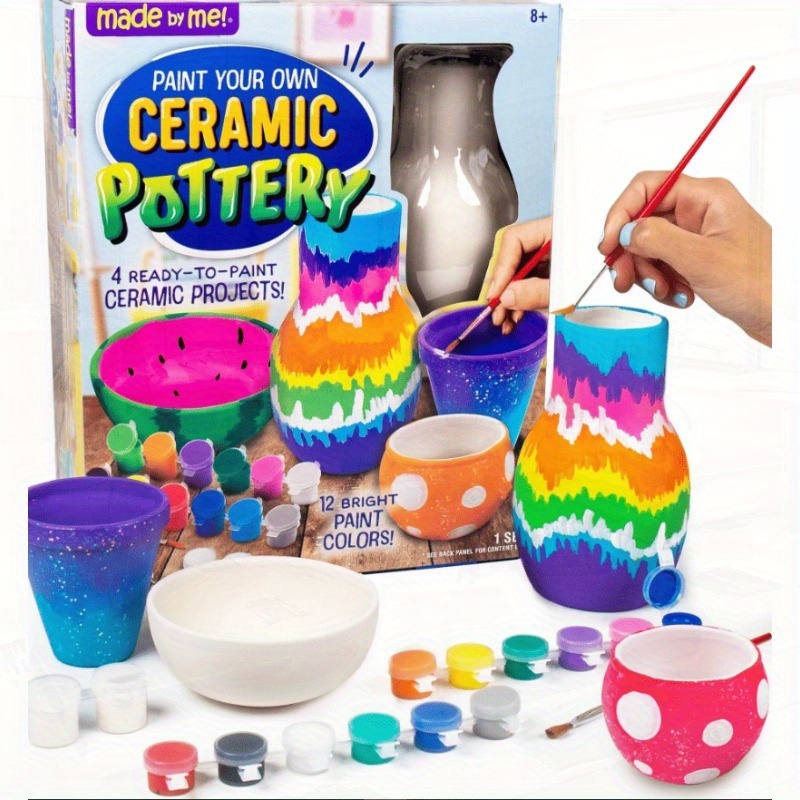 Made By Me Paint Your Own Ceramic Pottery Art Kit Boys and Girls Child Ages 8+