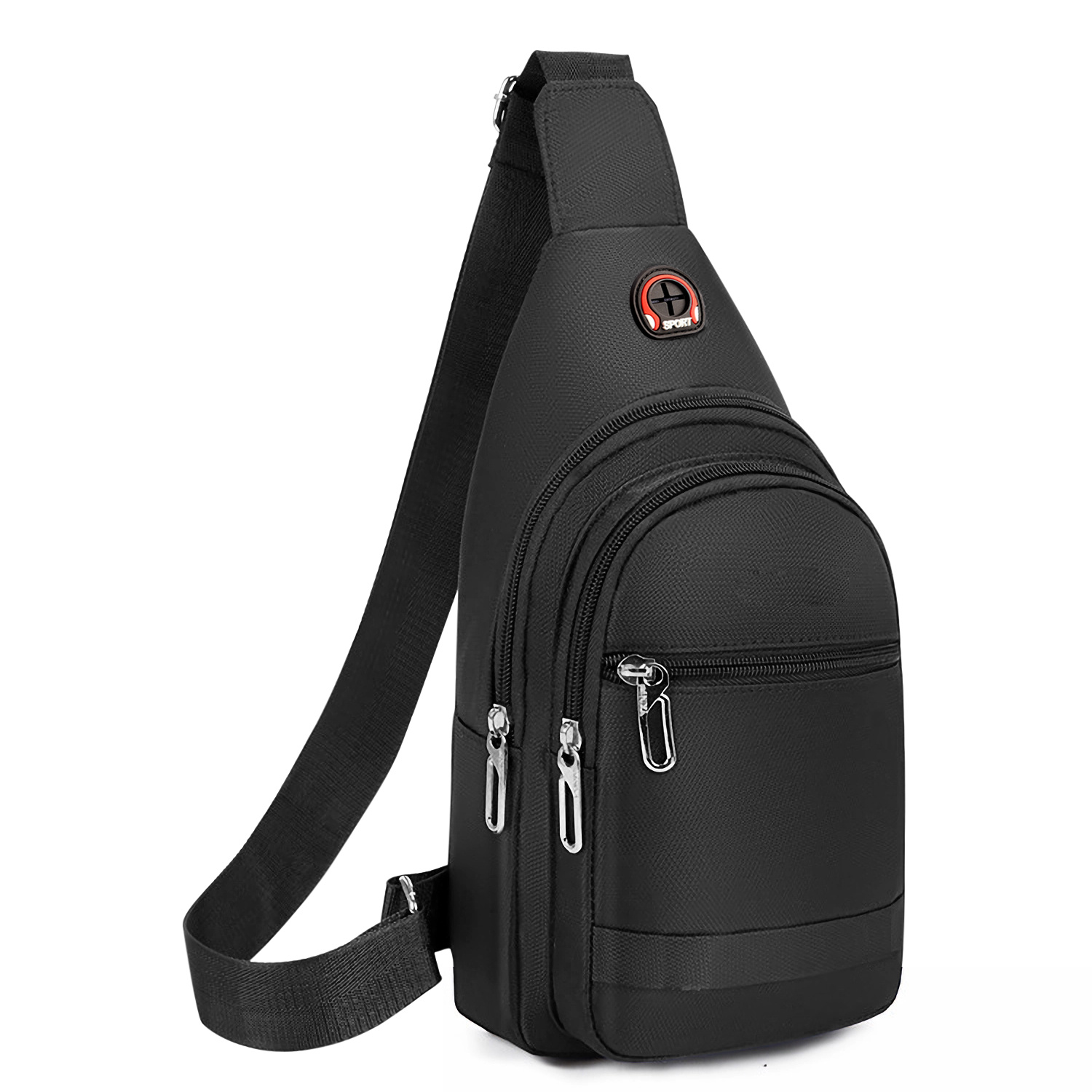 TEMU Multi-pocket Crossbody Bag With Space, Stylish And Sturdy For Shopping, Casual Travel, Work, Men's Chest Bag
