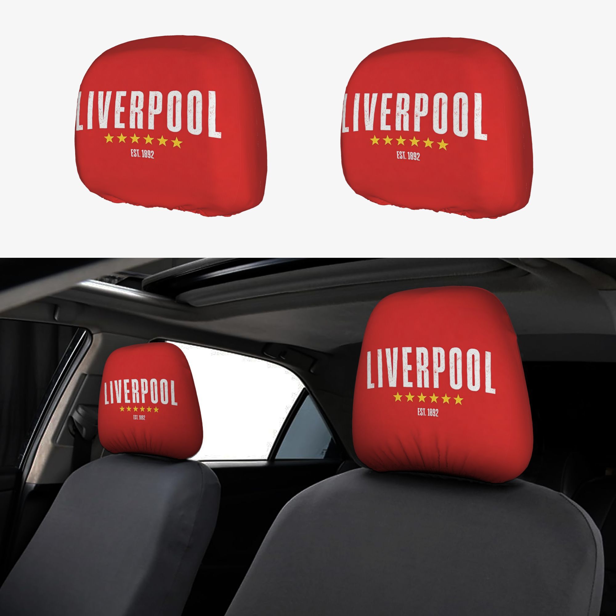TEMU 2pcs Slogan Car Headrest Covers, Car Interior Decor, Universal Fit, Washable, , Suitable For Long Driving, City Commuting, Perfect Funny Car