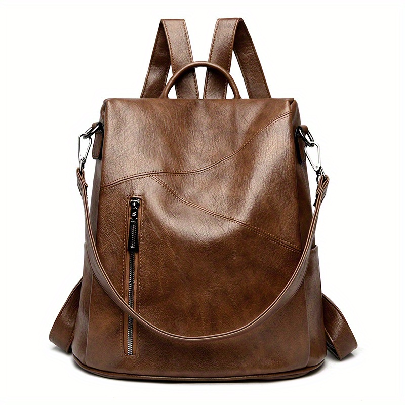 womens genuine leather backpack elegant adjustable shoulder  display picture 1