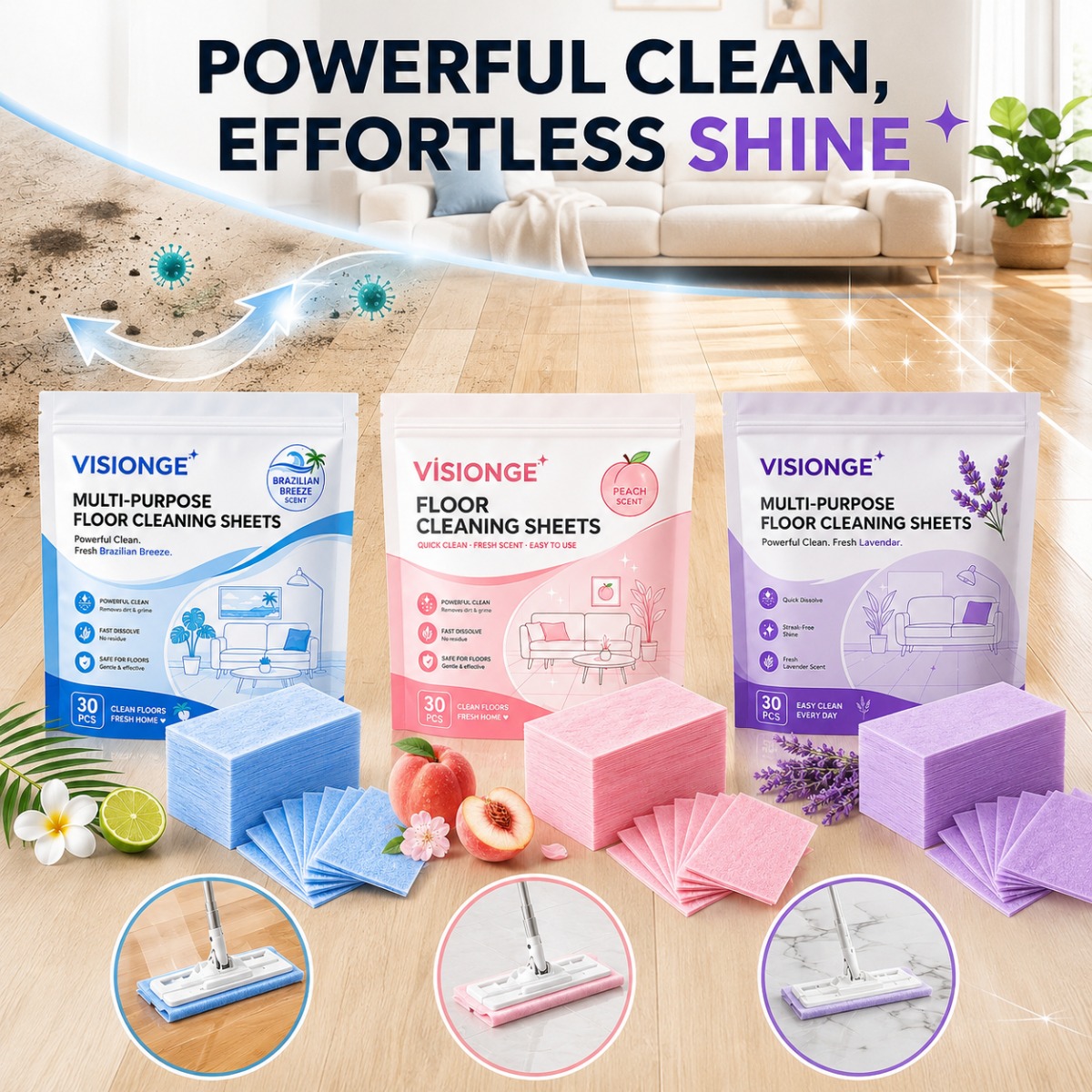 multi surface floor cleaner sold on Temu United States