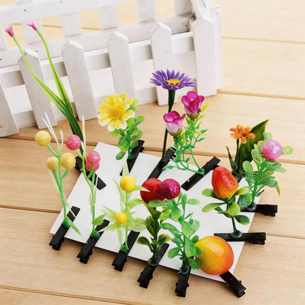 100pcs Women's Small Grass Hair Clips, Mixed Styles Accessories
