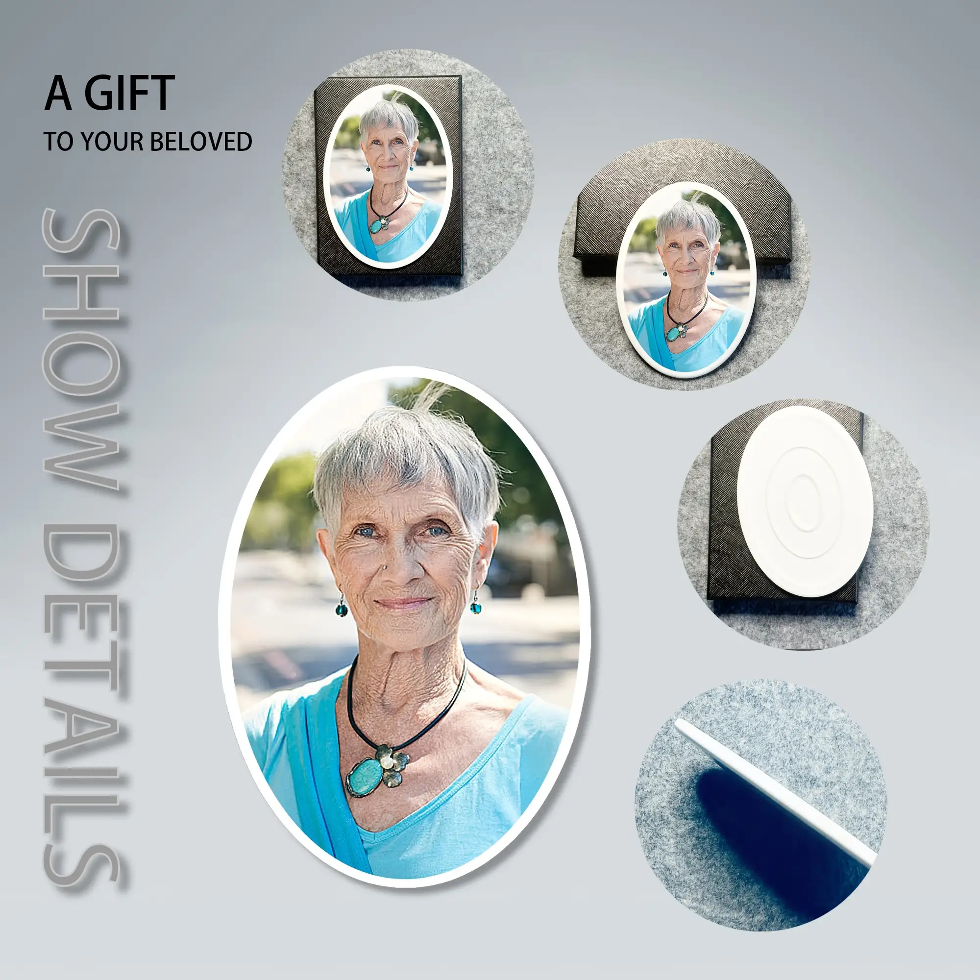 TEMU Personalized Memorial - Custom Photo & Text Engravable Tomb Marker With Scratch-resistant Plastic Suitable For Cemetery, Burial, Funeral, Photo
