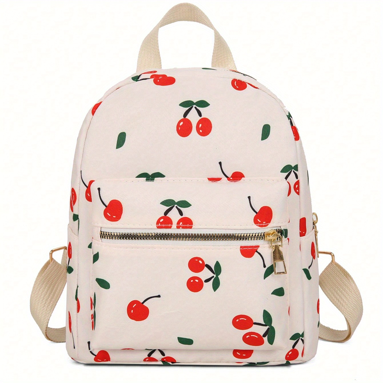 cherry mini backpack 1pc trendy cherry print mini backpack women stylish nylon