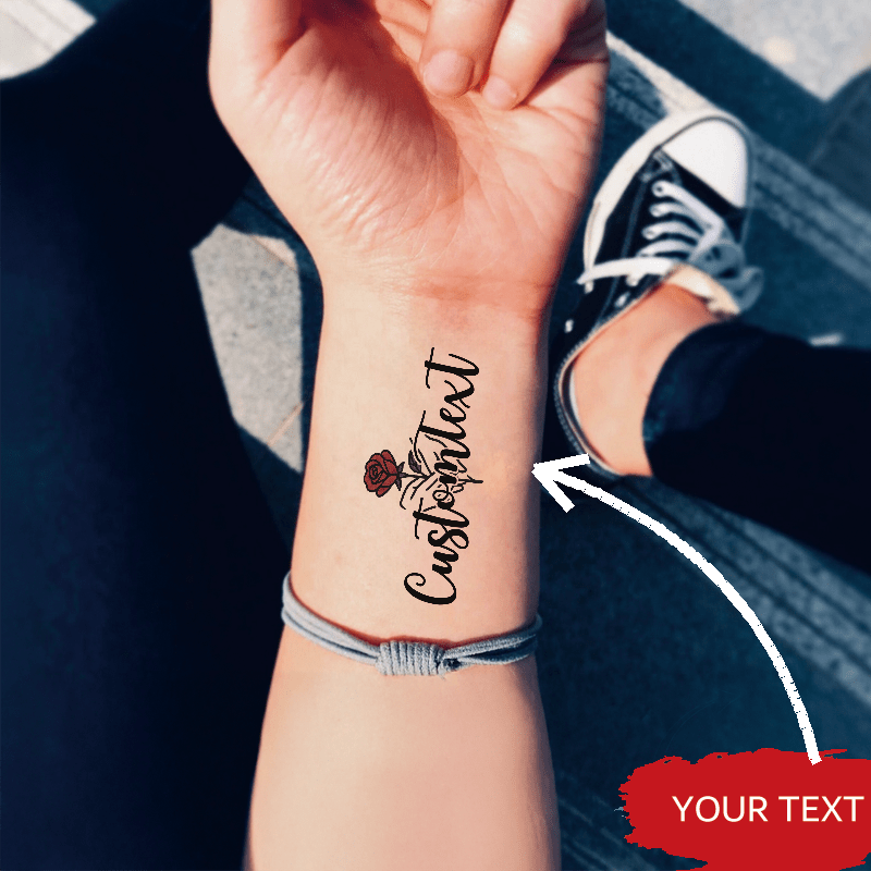 rose with name tattoo Kuwait