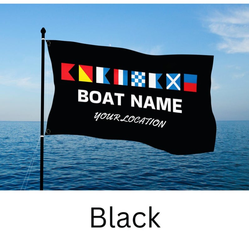 Two-Dimensional Flat Flag Designed for Boats, Custom Gift