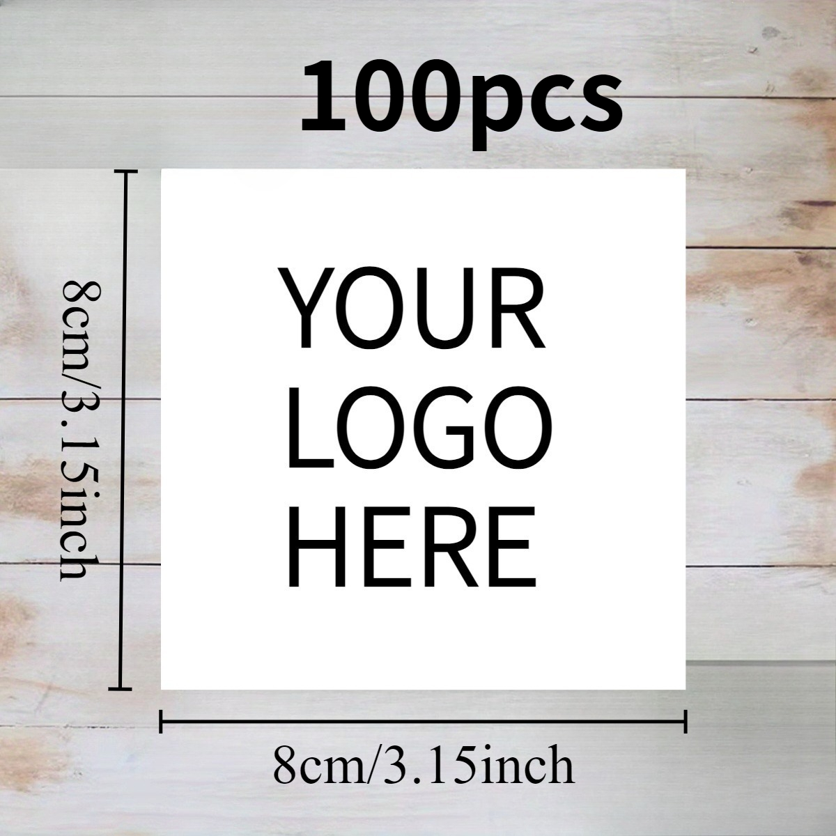 Customizable 4/5/6/7cm White Background Stickers, Square Waterproof Labels - DIY Your Own Logo & Design for Branding and Decorations, Durable Tear-Resistant Decals   Small Business, Weddings, Birthdays, Baptisms, Parties, and More