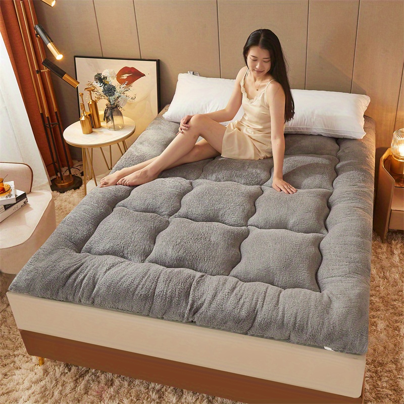 Thickened warm mattress pad, bed mattress, seat cushion, dormitory mattress, floor cushion, back cushion, soft cushion, foldable, home use, bed base pad, single and double sizes, suitable for all seasons