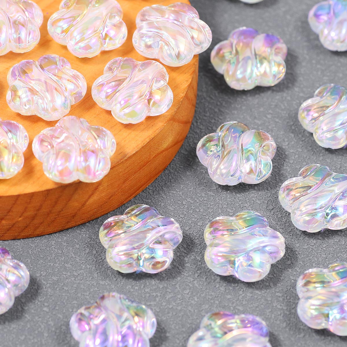item picture 20mm hole diameter   2  iridescent translucent striped plum   loose beads acrylic   texture decorative beads beads bead assortments jewelry   materials craft creative decoration